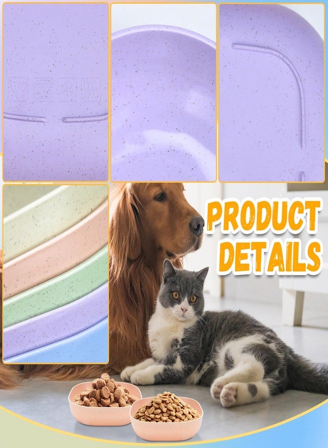 TKOnline 10 Pcs Cat Food Bowl, 5.7 Inch Plastic Shallow Pet Food and Water Dish for Whisker Fatigue Relief, Wide Cat Wet Feeding Bowls, Small Flat Dish for Indoor Outdoor Kittens Dogs ﻿ - Image 3